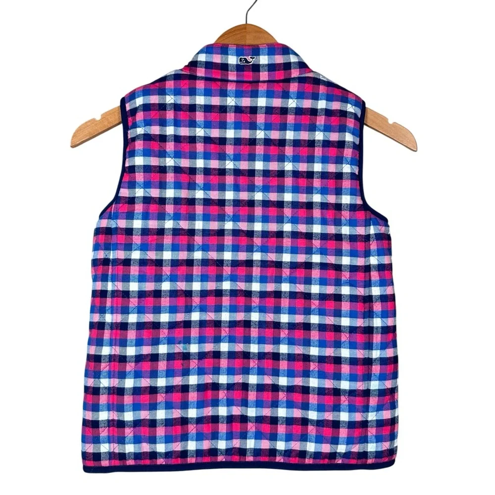 VINEYARD VINES Reversible Cotton Plaid Fleece Vest